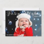 Religieuze Baby kerstfeest op de foto Feestdagenkaart (Voorkant)