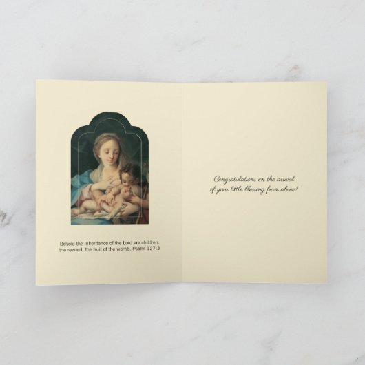  Religieuze Baby Maagd Mary Kaart (Binnen)
