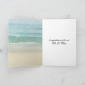 Religieuze Beach Wedding White Kaart (Binnen)