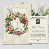 Religieuze begrafenis Crucifix Floral Wreath Visitekaartje