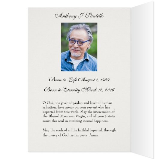 Religieuze begrafenissympathie Maagd Mary Hartelij (Binnen (Links))