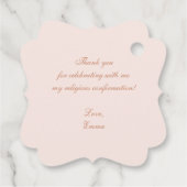 Religieuze bevestiging Meisje Roze Kruis in Crest Bedankjes Labels (Achterkant)