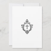 Religieuze bevestiging Zwart & Wit  Crest Kaart (Achterkant)