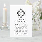 Religieuze bevestiging Zwart & Wit Crest Kaart