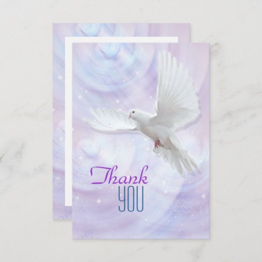 Religieuze bevestigingsdove bedankt 2 (Voorkant / Achterkant)