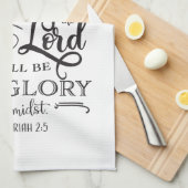 Religieuze Bijbel citaat Zechariah 2:5 Brandmuur Theedoek (Quarter Fold)