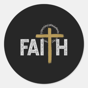 Religieuze Bijbel Jezus Katholiek Christelijk Tan Ronde Sticker