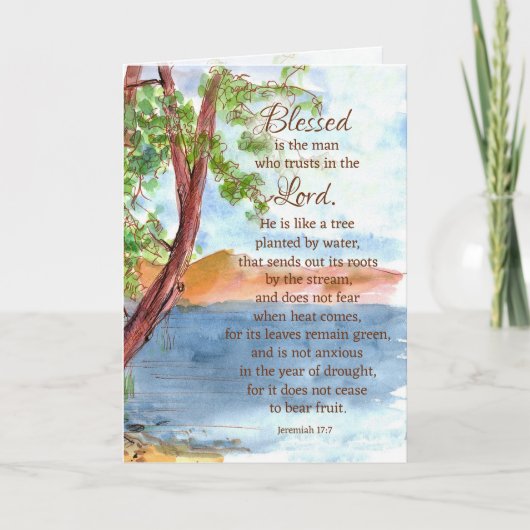 Religieuze Bijbelse scriptie van Birthday Jeremiah Kaart (Voorkant)