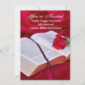Religieuze Bijbeluitnodiging (Rode zijde) Kaart (Achterkant)