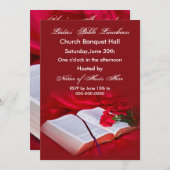 Religieuze Bijbeluitnodiging (Rode zijde) Kaart (Voorkant / Achterkant)