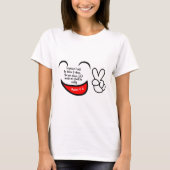 Religieuze Bijbelvers en Schattigee emoji gezicht T-shirt (Voorkant)