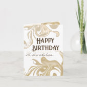 Religieuze Bijbelvers  Gouden Verjaardag Kaart (Voorkant)