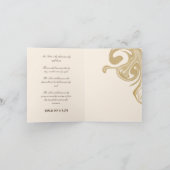 Religieuze Bijbelvers  Gouden Verjaardag Kaart (Binnen)