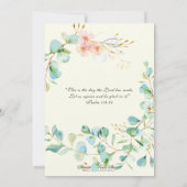 Religieuze Birthday Eucalyptus Scripture Rosary Kaart (Achterkant)