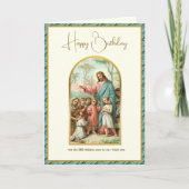 Religieuze Birthday Jesus-scriptie voor kinderen Kaart (Voorkant)