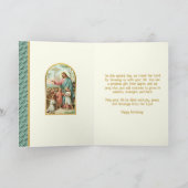 Religieuze Birthday Jesus-scriptie voor kinderen Kaart (Binnen)