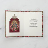 Religieuze Birthday Maagd Mary Guadalupe Rozen Kaart (Binnen)