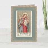 Religieuze Birthday Maagd Mary Jesus  Kaart (Voorkant)