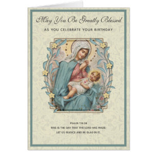 Religieuze Birthday Maagd Mary Jesus Scripts