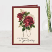 Religieuze Birthday Maagd Mary Rosary Card Kaart (Voorkant)
