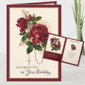 Religieuze Birthday Maagd Mary Rosary Card Kaart