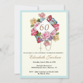Religieuze Birthday Rosary rooms-katholieke Floral Kaart