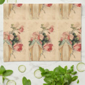 Religieuze bloeiende Maagd Maria Rozen Theedoek (Gevouwen)