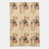 Religieuze bloeiende Maagd Maria Rozen Theedoek (Verticaal)