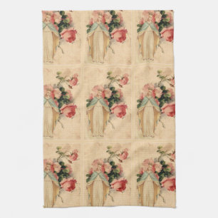 Religieuze bloeiende Maagd Maria Rozen Theedoek