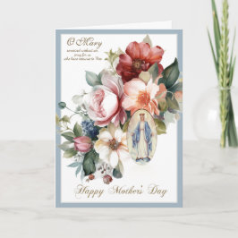 Religieuze Bloem Moederdag Gebed Kaart