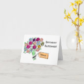 Religieuze bloemboeket verjaardag kaart (Gele Bloem)