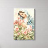 Religieuze Bloemen Gezegende Maria Canvas Afdruk (Voorkant)