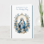 Religieuze Bloemen Moederdag Gebed Kaart (Voorkant)