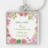 Religieuze bloemen van het Jubileum van de eerste  Sleutelhanger (Voorkant)