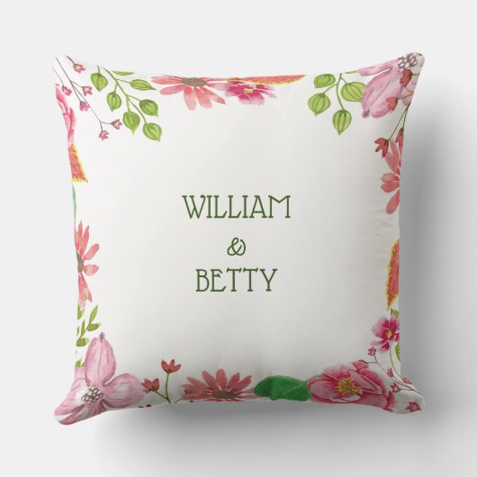 Religieuze bloemen voor 75e trouwdag kussen (Achterkant)