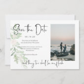 Religieuze Blush Floral Bewaar de datum Fotokaart Save The Date (Voorkant)