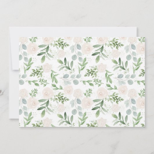 Religieuze Blush Floral Bewaar de datum Fotokaart Save The Date (Achterkant)