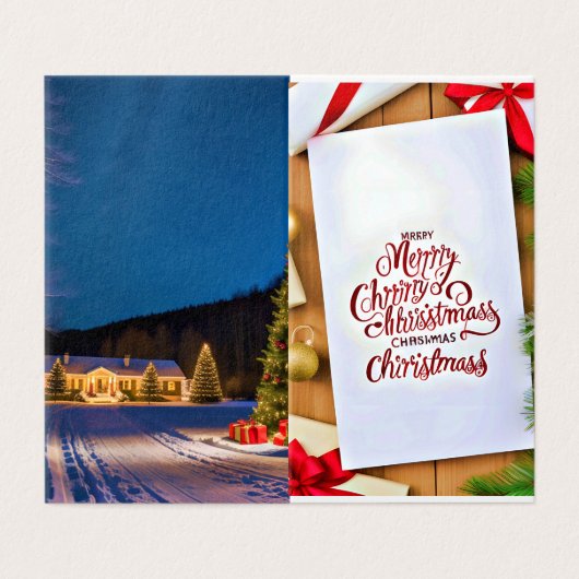 Religieuze boodschap voor familie's kaart (Buitenkant ongevouwen)