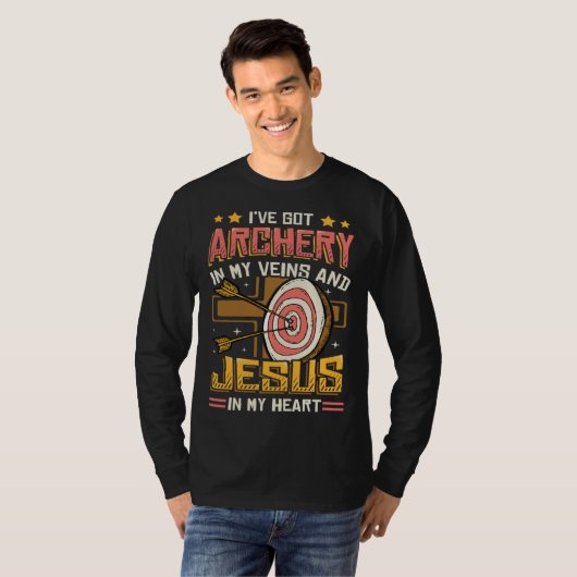 Religieuze Boogschutter Boogschutter Boogschieten T-shirt (Voorkant volledig)
