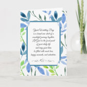 Religieuze bruiloft Blue Lijst Kaart (Voorkant)