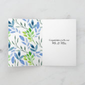 Religieuze bruiloft Blue Lijst Kaart (Binnen)