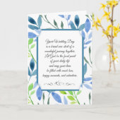 Religieuze bruiloft Blue Lijst Kaart (Gele Bloem)