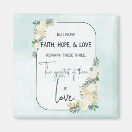 Religieuze bruiloft Jubileum Faith Hope Love Magneet