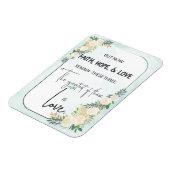 Religieuze bruiloft Jubileum Faith Hope Love Magneet (Linkerzijde)