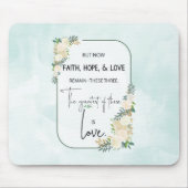 Religieuze bruiloft Jubileum Faith Hope Love Muismat (Voorkant)