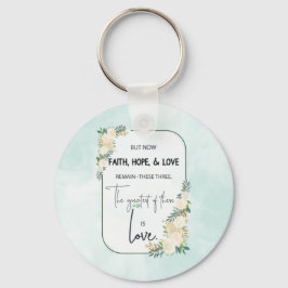 Religieuze bruiloft Jubileum Faith Hope Love Sleutelhanger