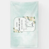 Religieuze bruiloft Jubileum Faith Hope Love Spandoek (Verticaal)