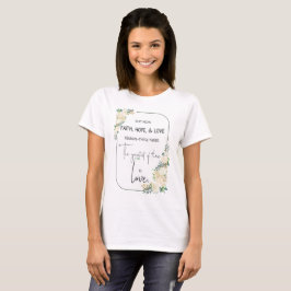 Religieuze bruiloft Jubileum Faith Hope Love T-shirt