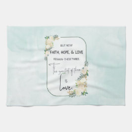 Religieuze bruiloft Jubileum Faith Hope Love Theedoek