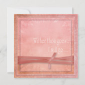 Religieuze bruiloft Whither Thou Goest Kaart (Voorkant)